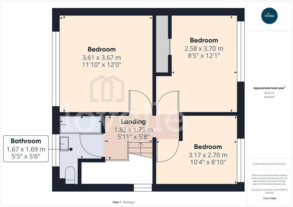 3 bedroom semi-detached house for sale - floorplan