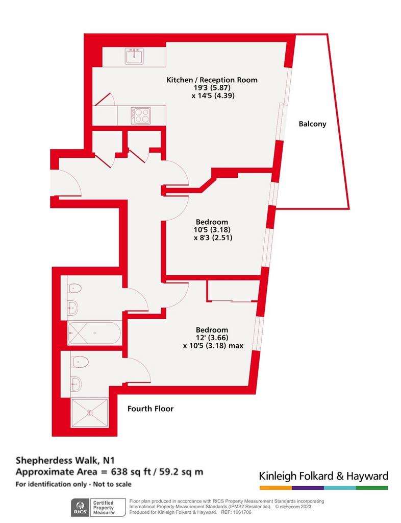 2 bedroom flat for sale - floorplan