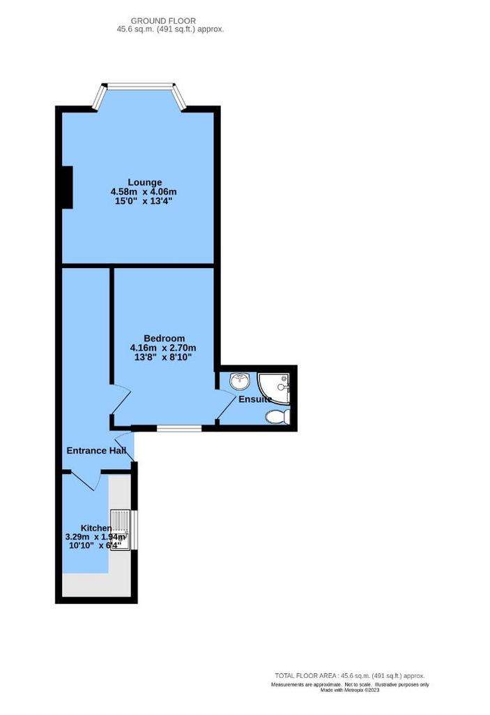 1 bedroom flat to rent - floorplan