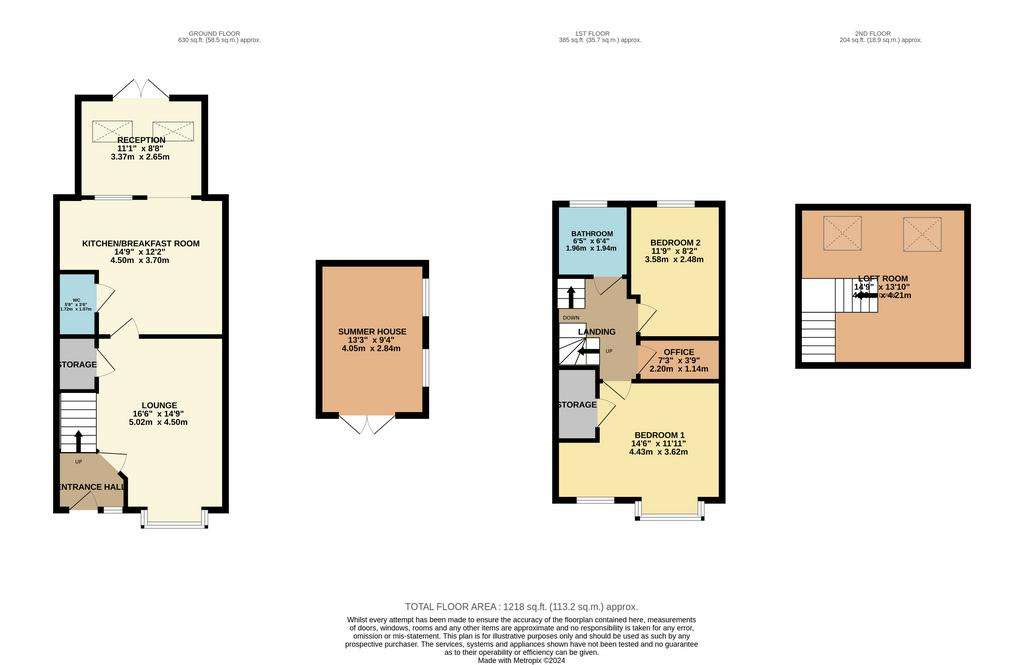 2 bedroom semi-detached house for sale - floorplan