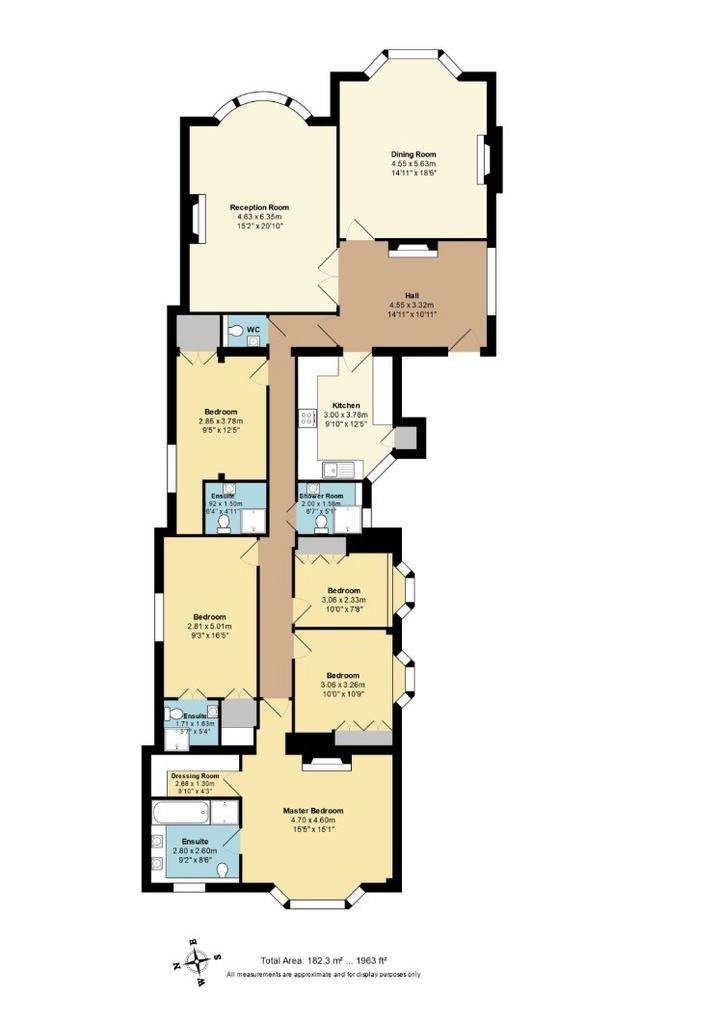 5 bedroom flat to rent - floorplan