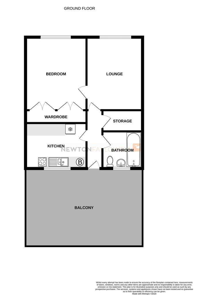 1 bedroom flat for sale - floorplan