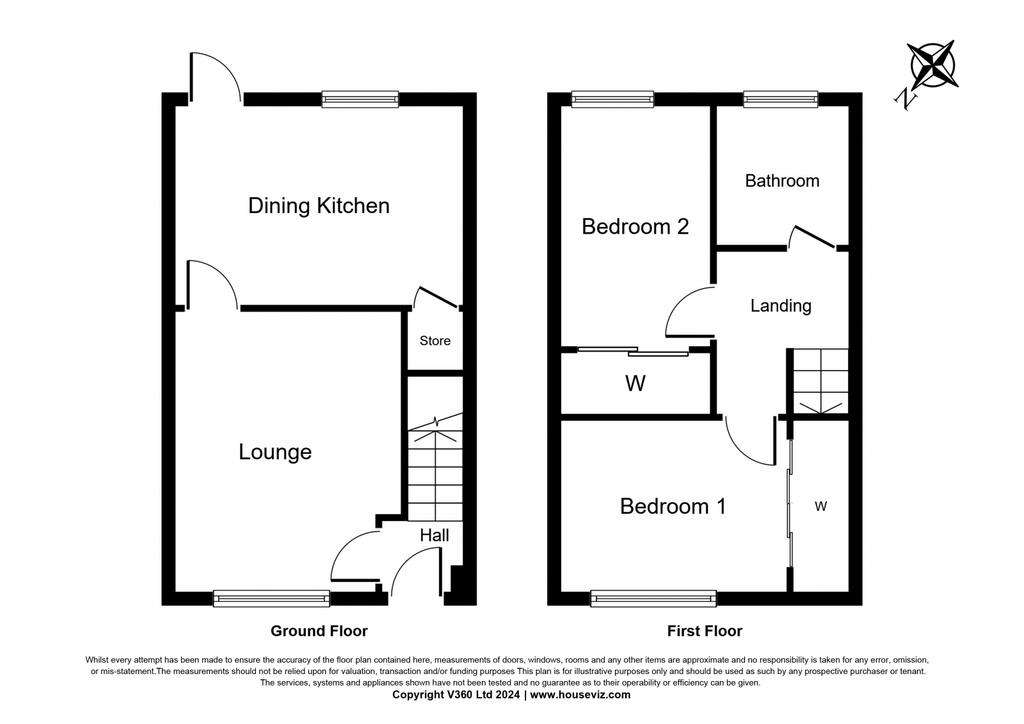 2 bedroom semi-detached house for sale - floorplan