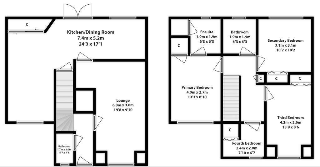 4 bedroom detached house for sale - floorplan