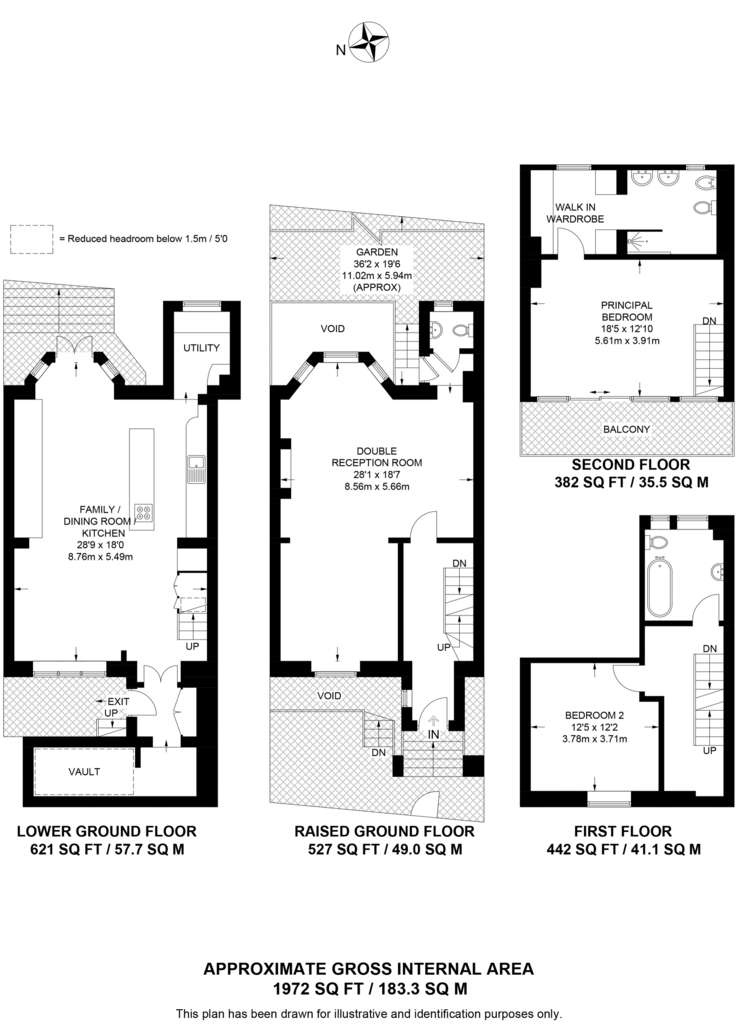 2 bedroom house to rent - floorplan