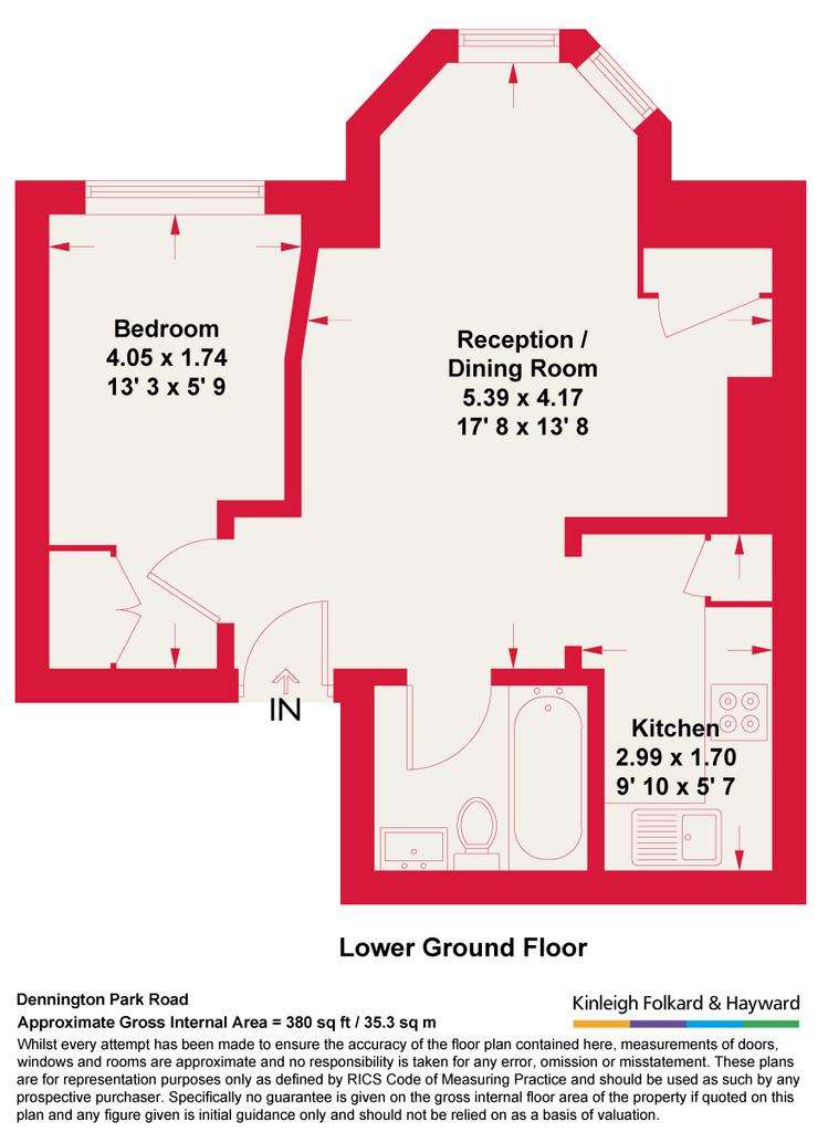 1 bedroom flat to rent - floorplan