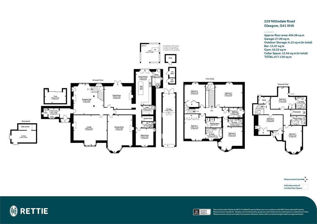 7 bedroom detached house for sale - floorplan