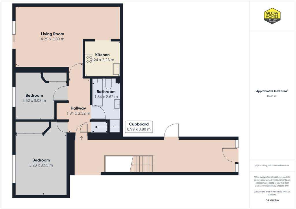 2 bedroom flat for sale - floorplan