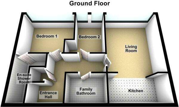 2 bedroom flat to rent - floorplan