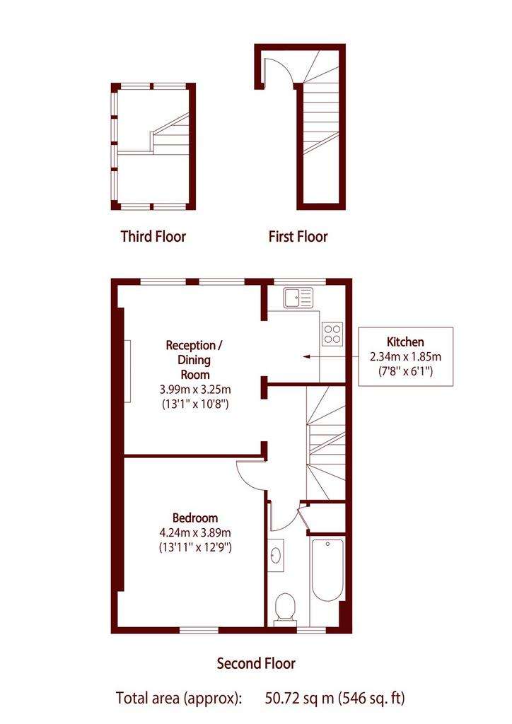 1 bedroom flat to rent - floorplan