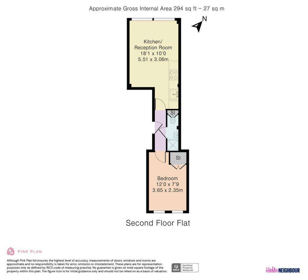 1 bedroom flat to rent - floorplan