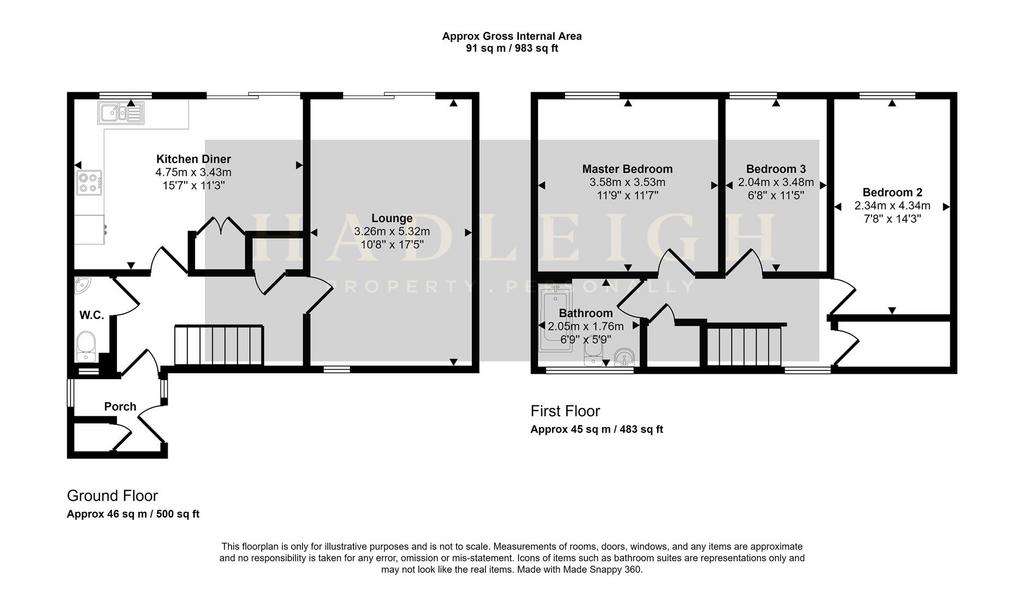 3 bedroom house to rent - floorplan