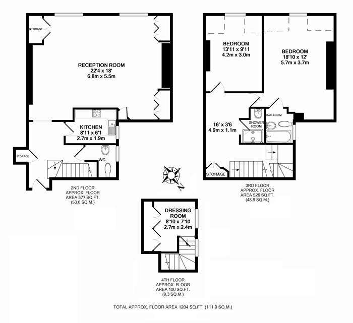 2 bedroom flat to rent - floorplan