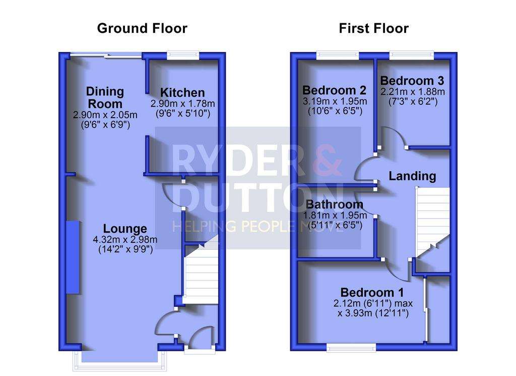 3 bedroom semi-detached house for sale - floorplan