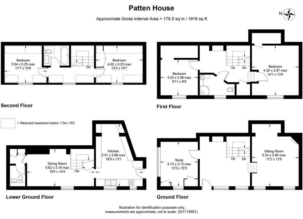 4 bedroom semi-detached house for sale - floorplan