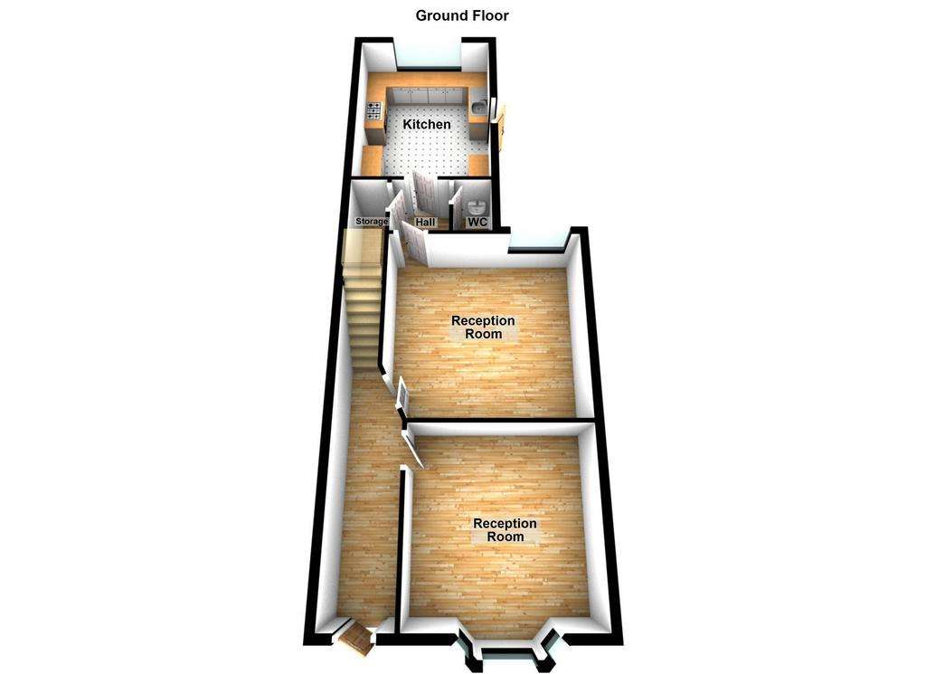 3 bedroom terraced house for sale - floorplan