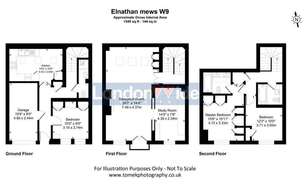 3 bedroom mews house to rent - floorplan