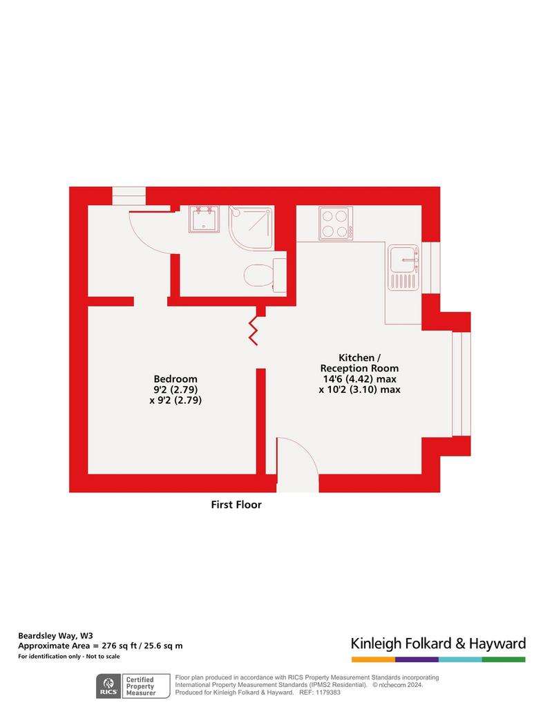 Studio flat for sale - floorplan