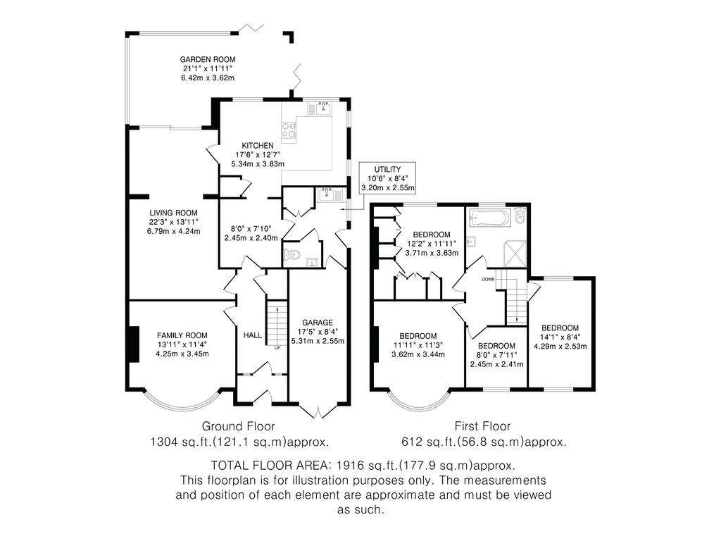 4 bedroom semi-detached house for sale - floorplan