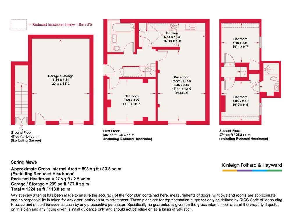 3 bedroom flat to rent - floorplan