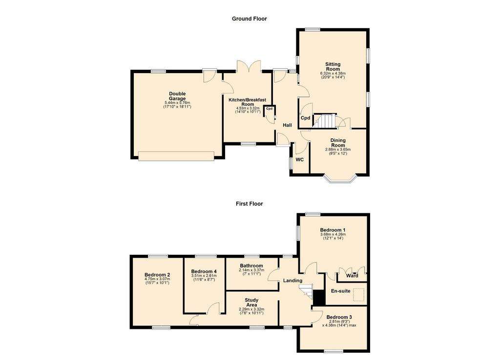 4 bedroom detached house for sale - floorplan