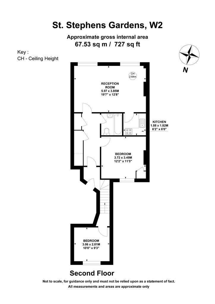 2 bedroom flat to rent - floorplan