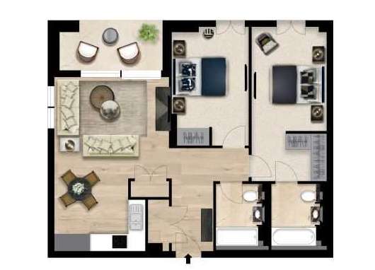 2 bedroom flat to rent - floorplan