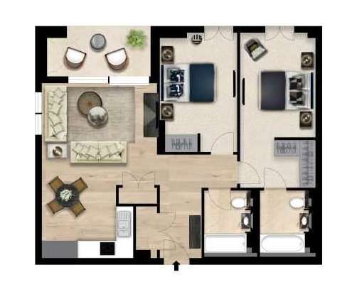 2 bedroom flat to rent - floorplan