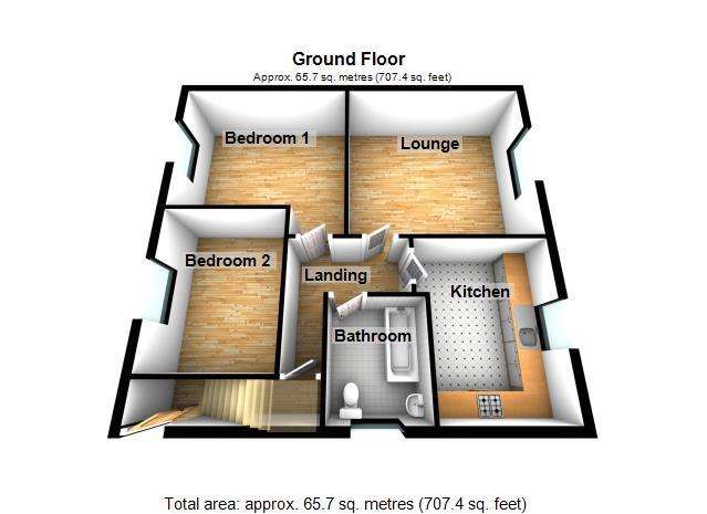 2 bedroom flat for sale - floorplan