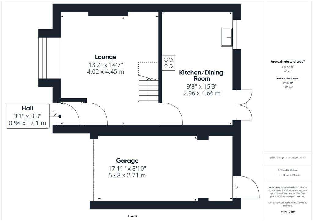 3 bedroom terraced house for sale - floorplan