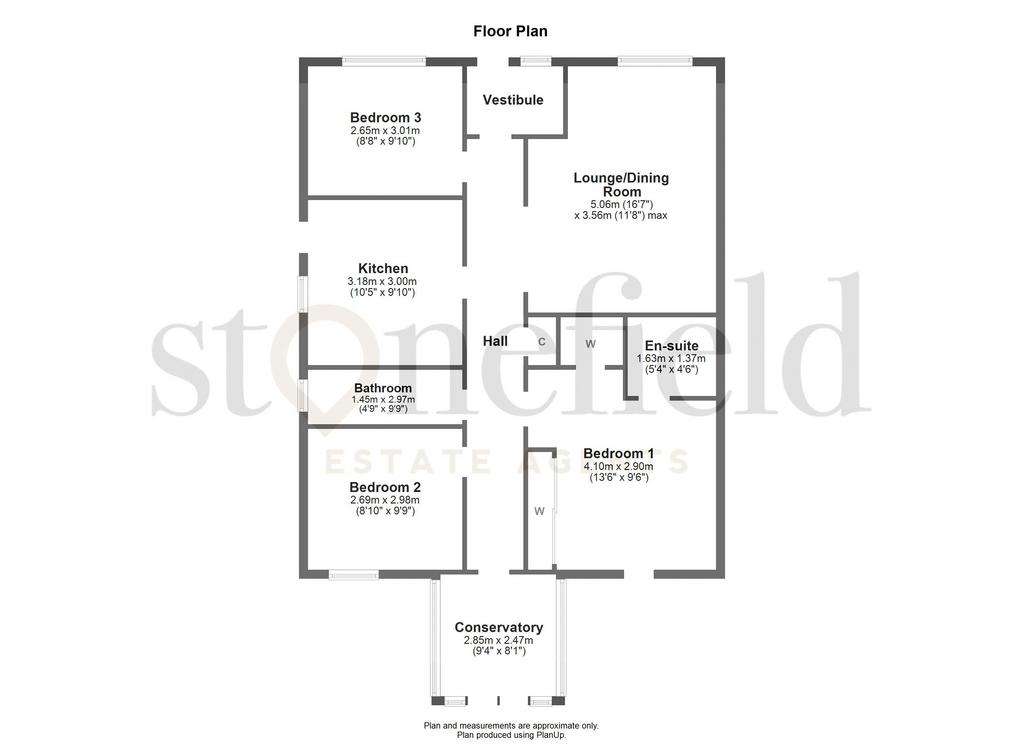 3 bedroom detached bungalow for sale - floorplan