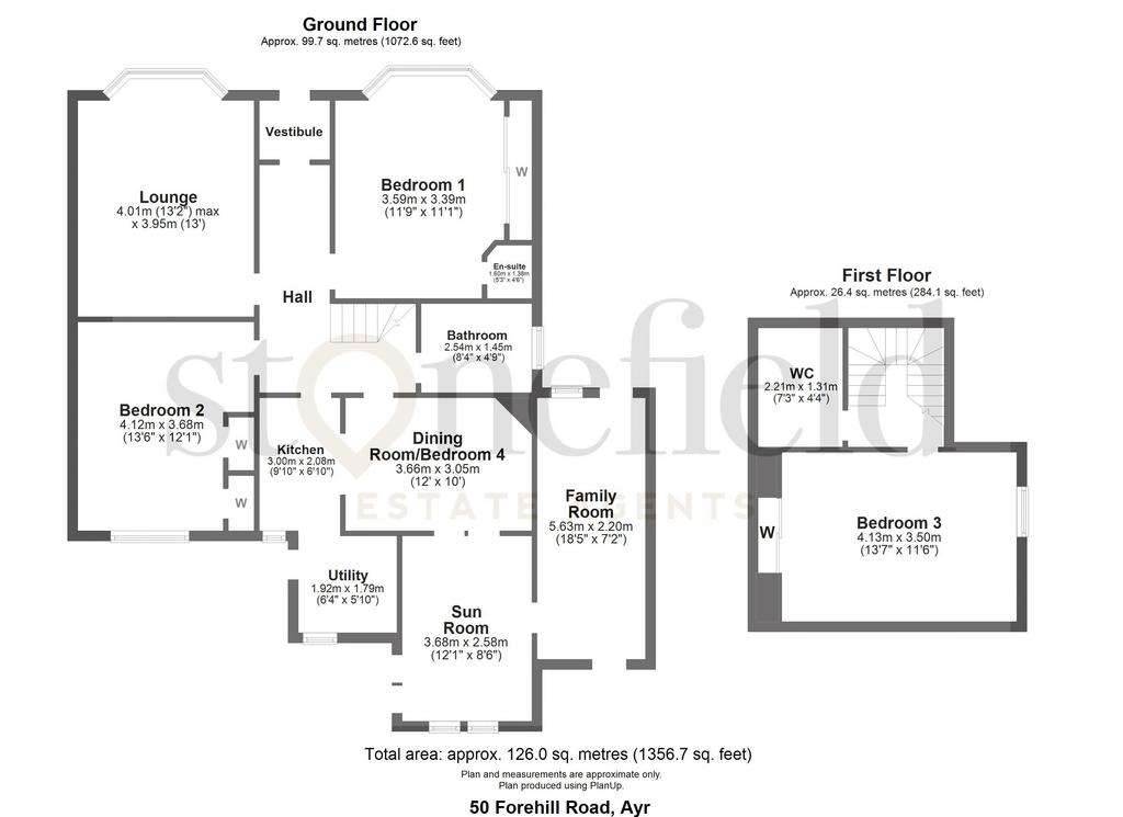 4 bedroom detached bungalow for sale - floorplan