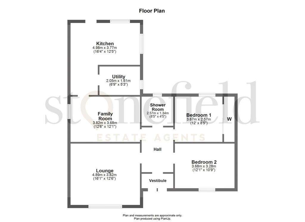 2 bedroom semi-detached bungalow for sale - floorplan