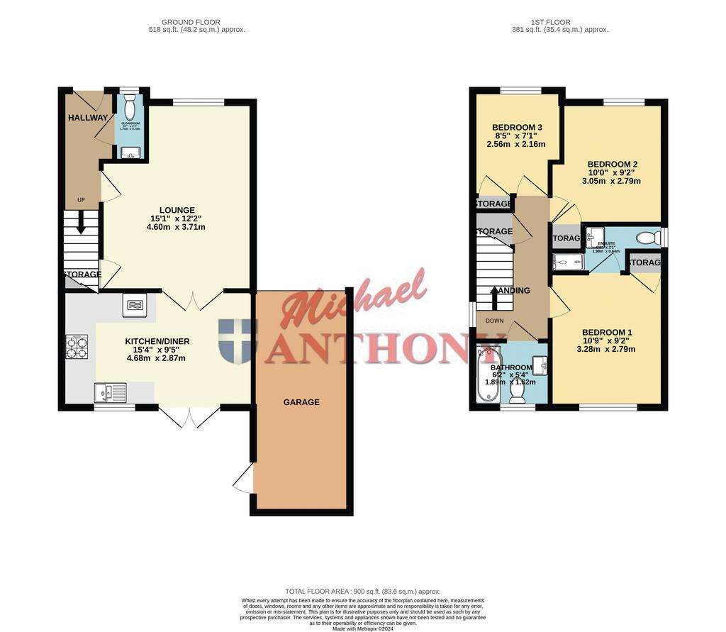 3 bedroom link-detached house for sale - floorplan