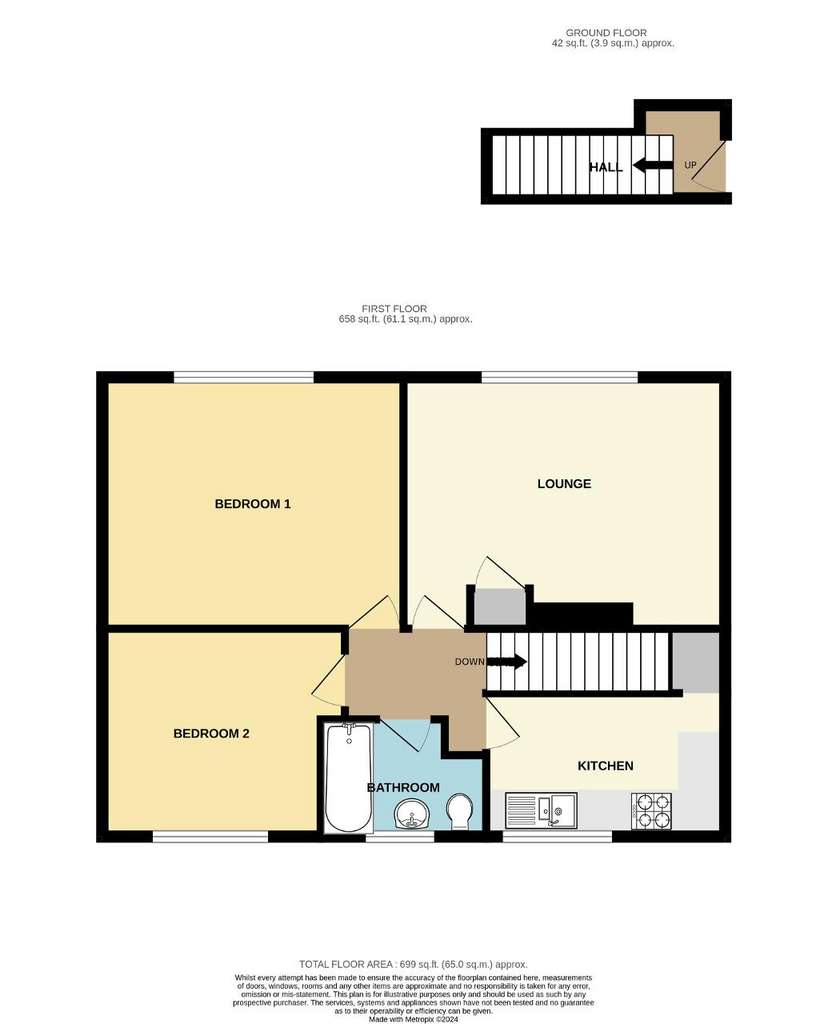 2 bedroom flat for sale - floorplan