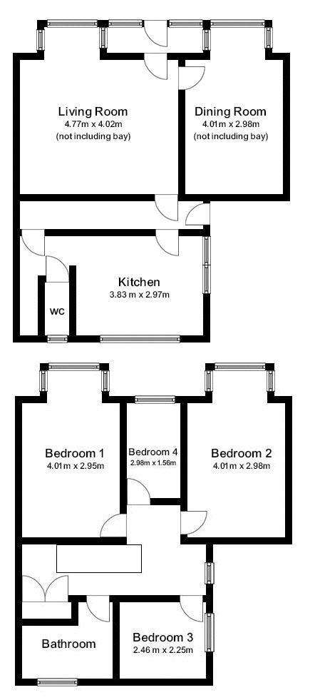 4 bedroom semi-detached house for sale - floorplan