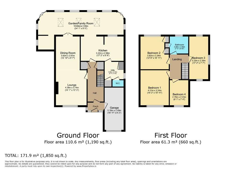 4 bedroom detached house for sale - floorplan