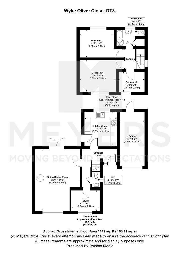 3 bedroom semi-detached house for sale - floorplan