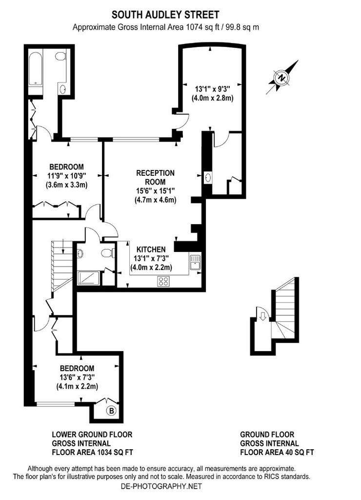 2 bedroom flat to rent - floorplan