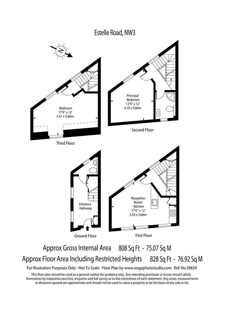 2 bedroom end of terrace house for sale - floorplan