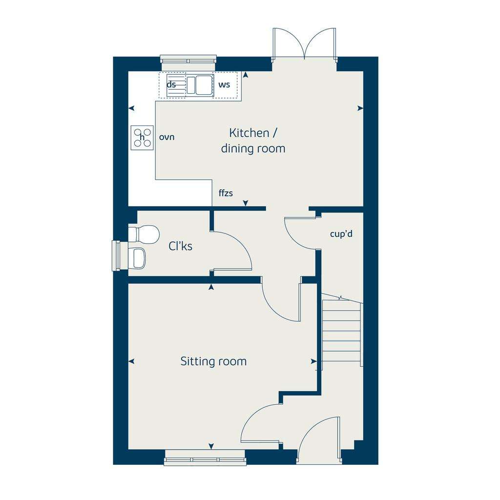 3 bedroom semi-detached house for sale - floorplan