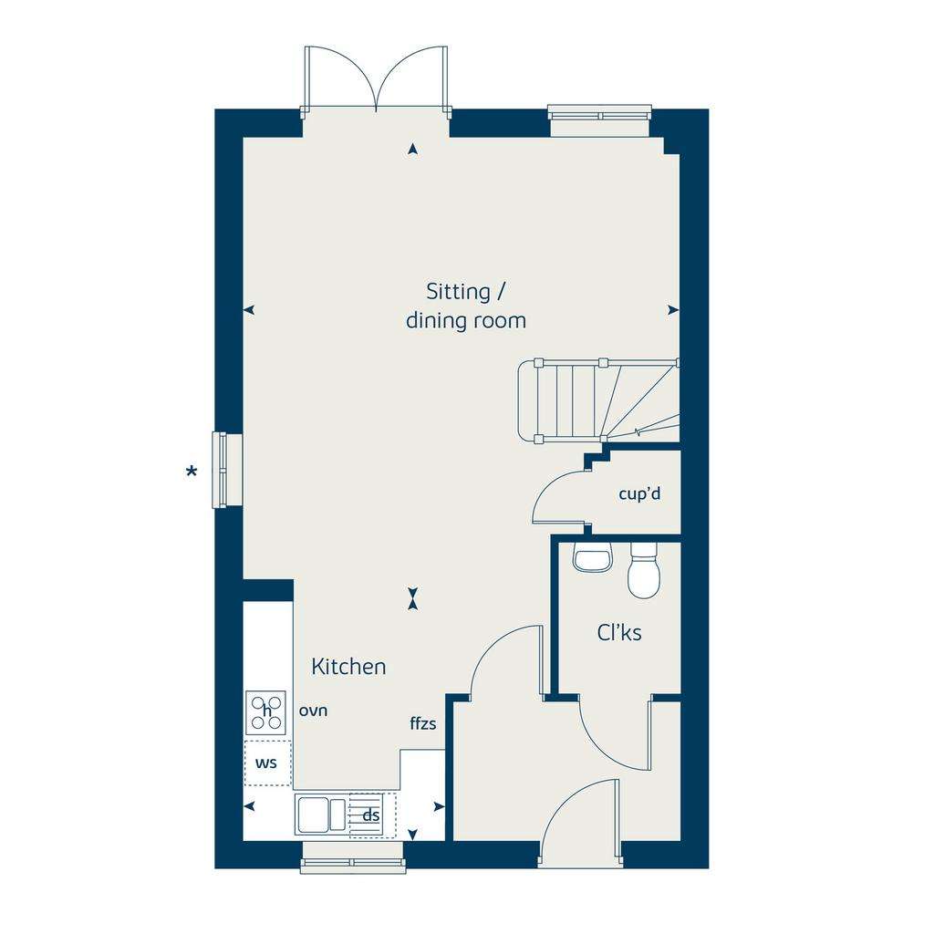 3 bedroom semi-detached house for sale - floorplan