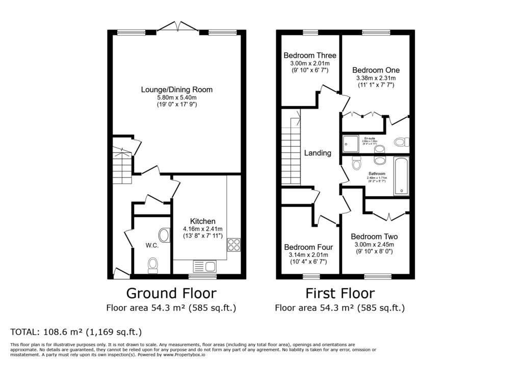 4 bedroom terraced house to rent - floorplan