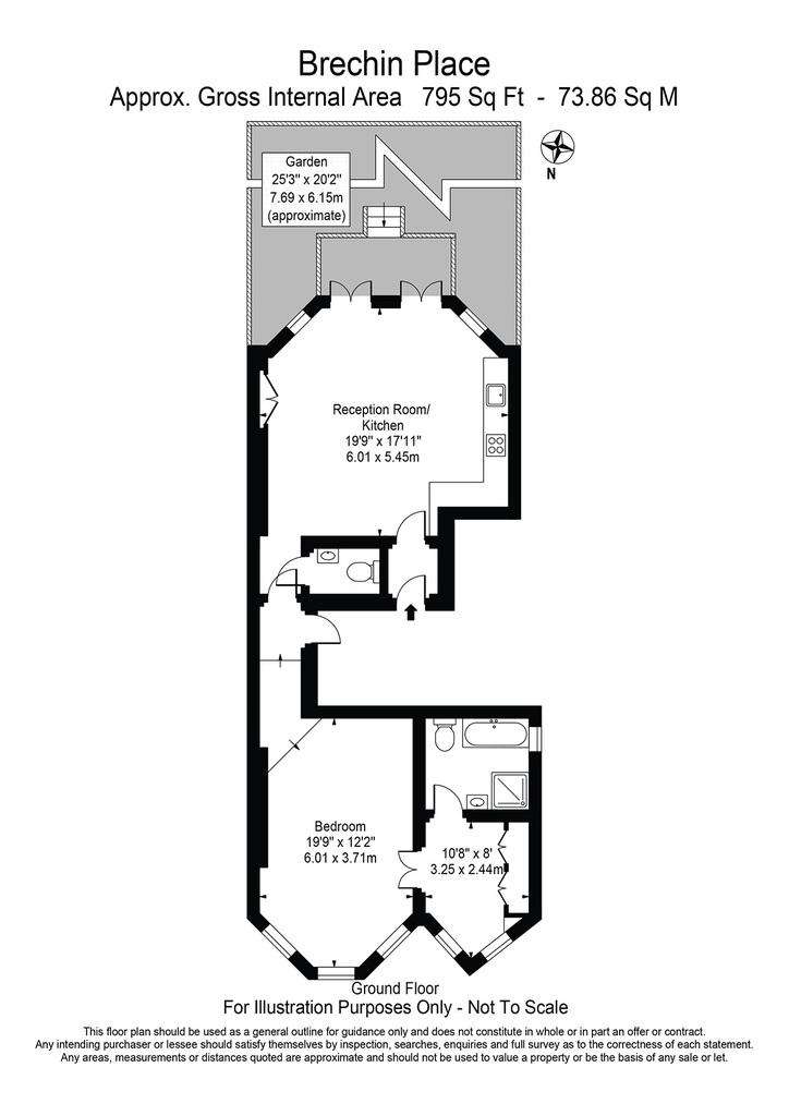 1 bedroom flat to rent - floorplan