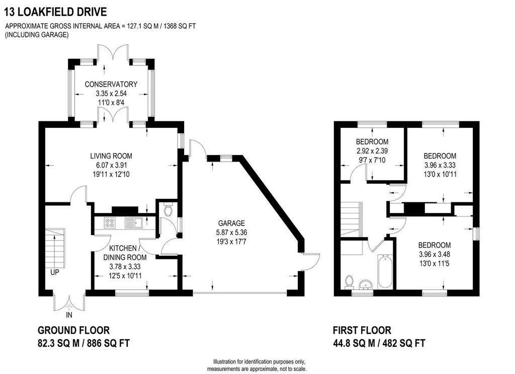 3 bedroom semi-detached house for sale - floorplan