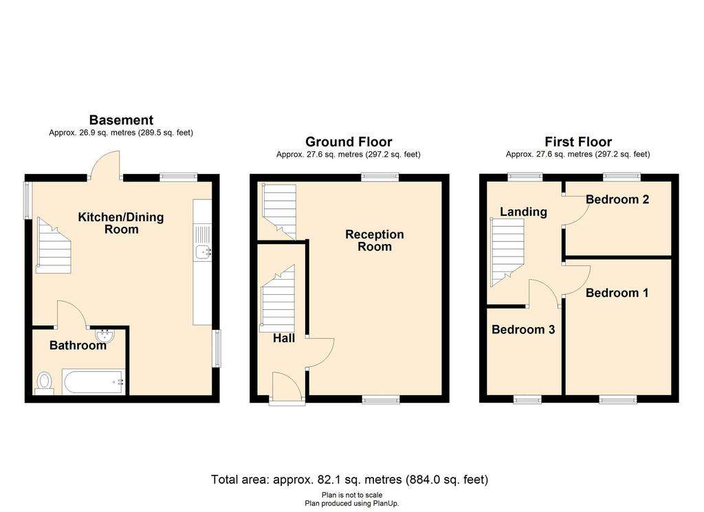 3 bedroom semi-detached house for sale - floorplan