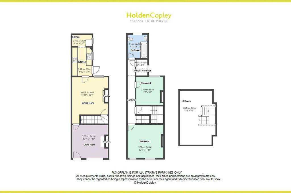 2 bedroom end of terrace house for sale - floorplan