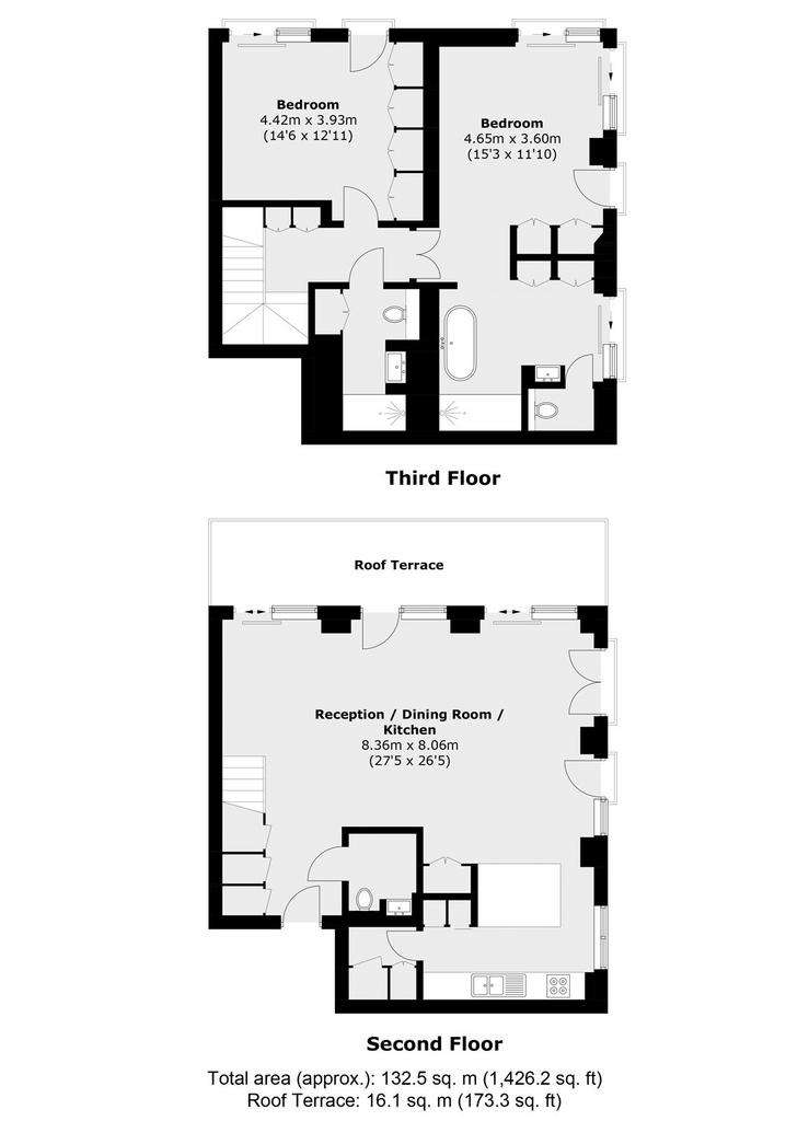 2 bedroom flat to rent - floorplan