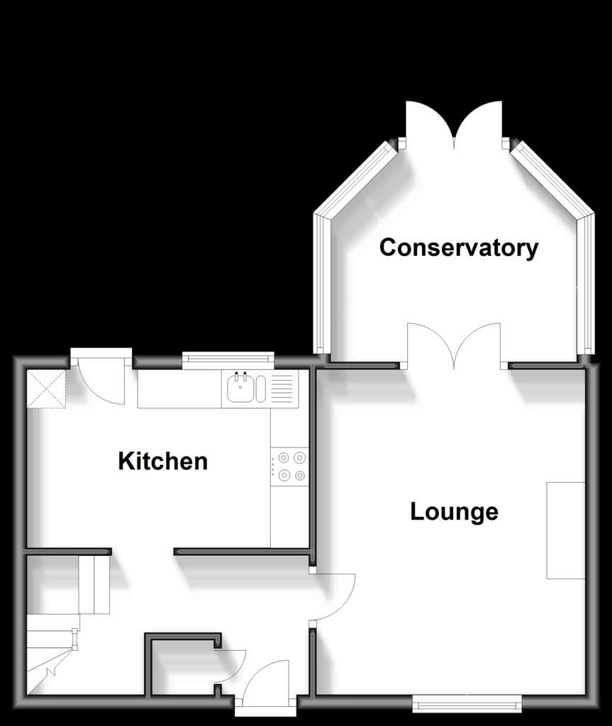 1 bedroom semi-detached house for sale - floorplan