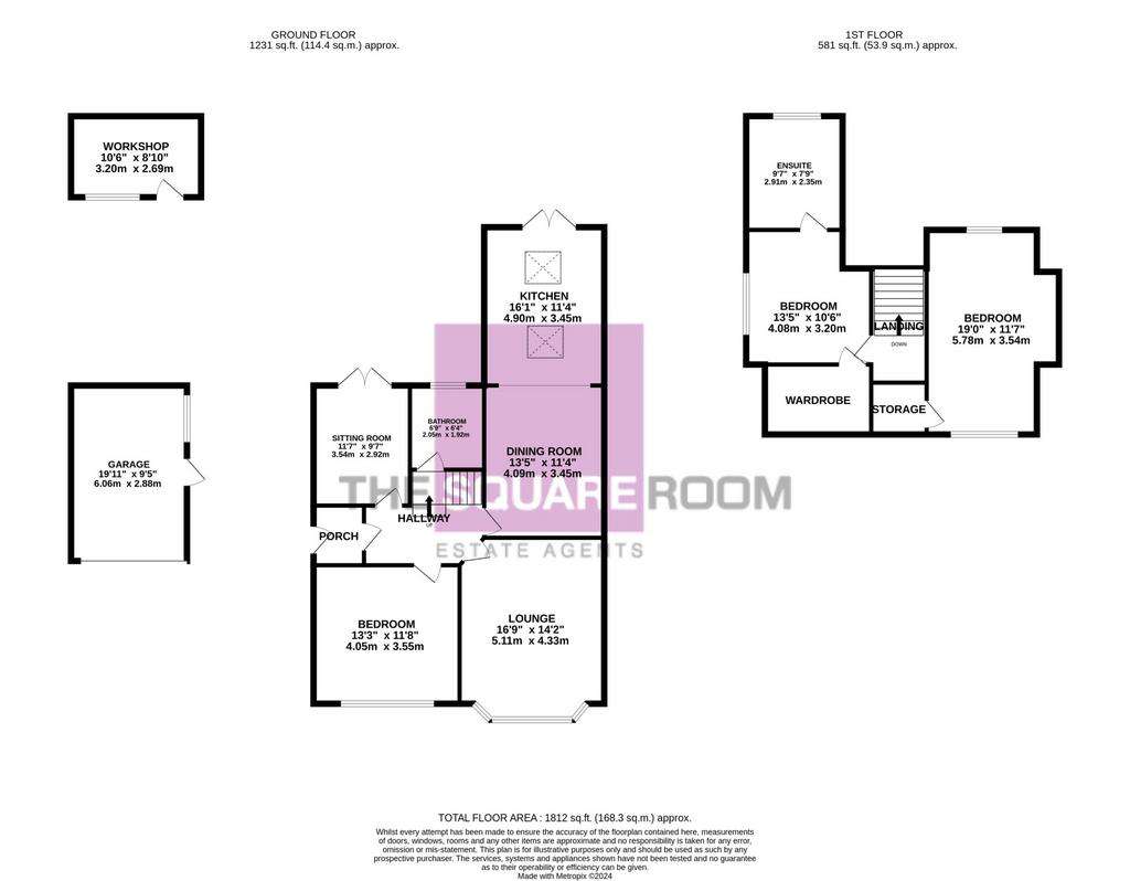 4 bedroom bungalow for sale - floorplan